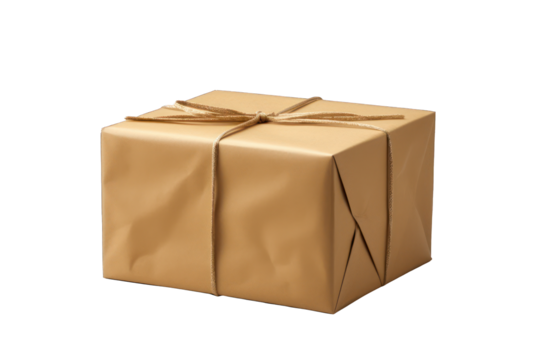 ecommerce package parcel, gift for christmas, delivery, on isolated transparent png background,generative ai