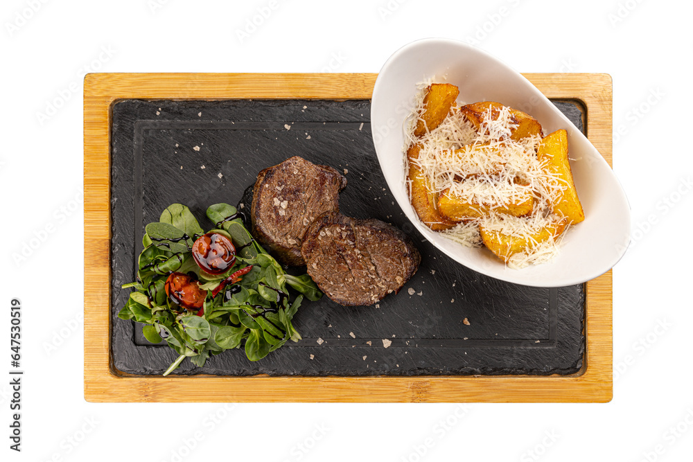 Canvas Prints main dish of roasted beef steak