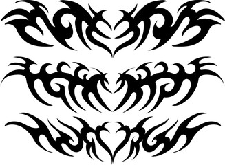 Tribal tattoo vektor Y2k style