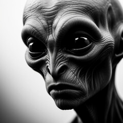 Atmospheric portrait of an alien being from another planet.  Generative AI