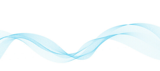 Fototapeta premium Abstract wave element for design. Digital frequency track equalizer. Stylized line art background. Vector banner illustration.