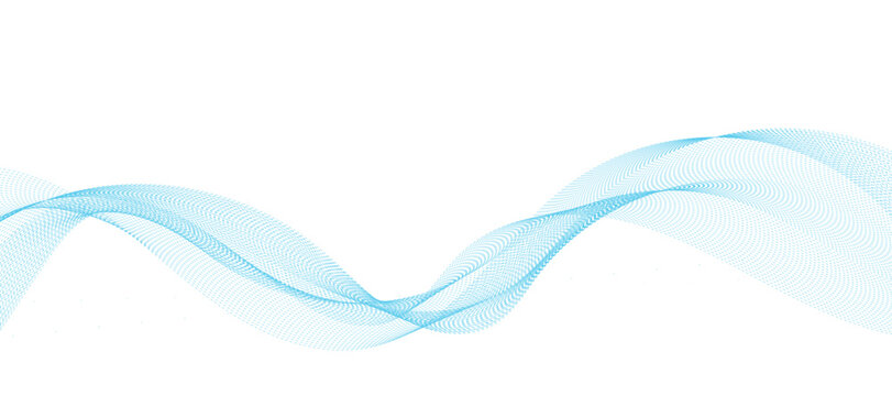 Abstract wave element for design. Digital frequency track equalizer. Stylized line art background. Vector banner illustration.