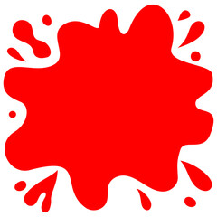 Red Splash Spot Blood Stain Blob Vector