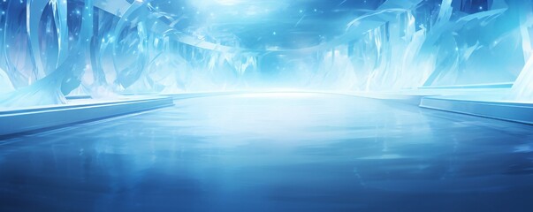 Abstract Ice Rink nature background Generative AI