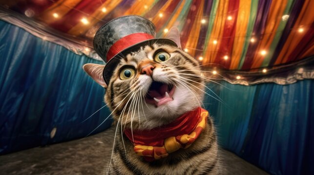 Circus cats playful performers Halloween, Background Image,Desktop Wallpaper Backgrounds, HD