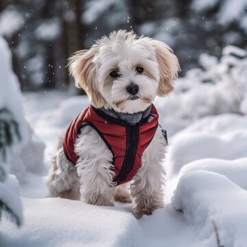 Doggys winter adventure holiday excitement Christmas, Background Image, HD