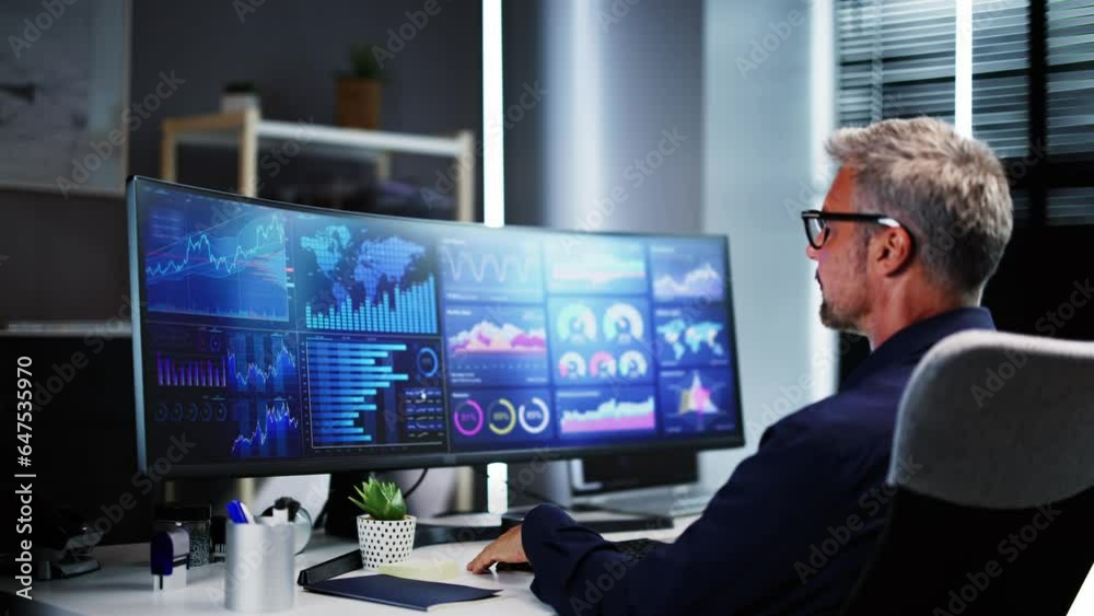 Poster business data analytics dashboard