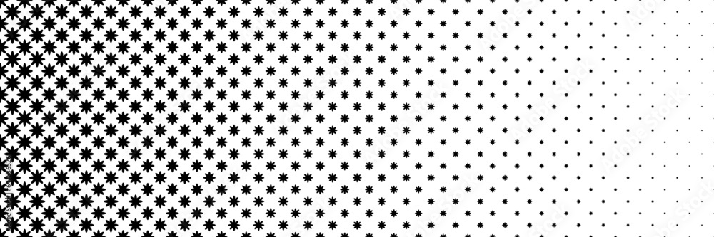 Poster horizontal black halftone of ellipse design for pattern and background.