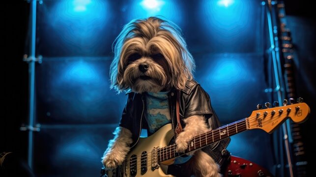 Rock N roll pup musical costume Halloween, Background Image, HD