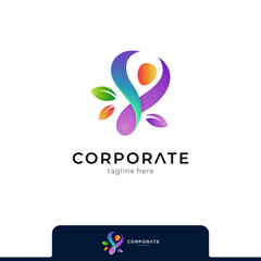 People health care logo vector template