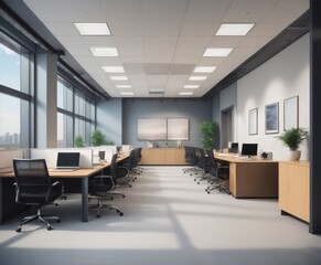 office interior design inside a large company 