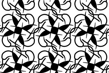 Doodling line wall handdrawn minimalist seamless pattern