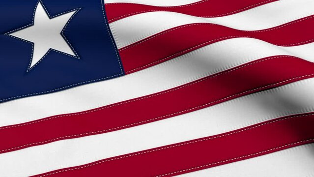 Liberia Flag Loop Background