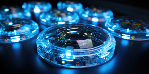 new generation of future optical devices. Hand edited AI.