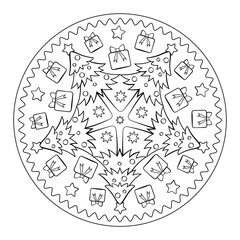 Weihnachtsbaum-Mandala