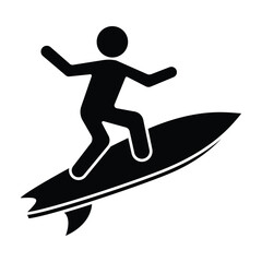 Surfboard icon vector on trendy design