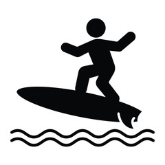 Surfboard icon vector on trendy design