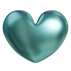 3d love rendering, chrome metal effect