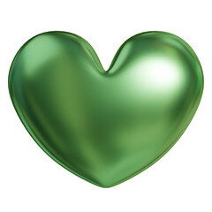 3d love rendering, chrome metal effect