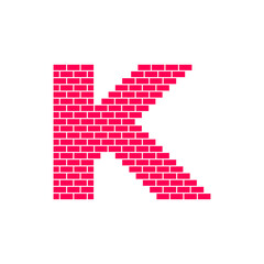 Obraz premium Monogram initial K letter mark logo design. Monogram design vector K logo. Monogram initial letter mark K logo. Design simple K monogram.