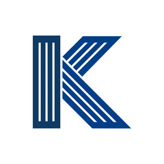 Monogram initial K letter mark logo design. Monogram design vector K logo. Monogram initial letter mark K logo. Design simple K monogram.