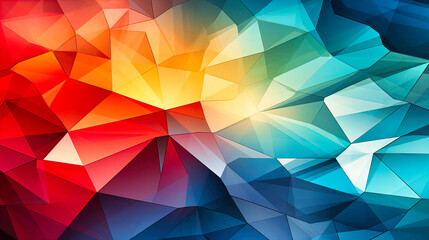 Obraz premium Tessellated shapes overlapping in harmonic disarray