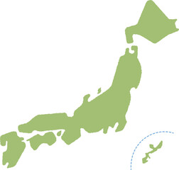 シンプルにデフォルメした日本地図