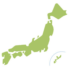 シンプルにデフォルメした日本地図
