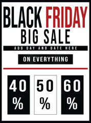 Black Friday big sale  poster flyer  social media post design
