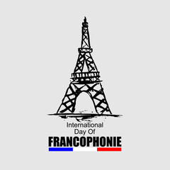 Fototapeta na wymiar International Day Of Francophonie, 20 March, poster and banner vector