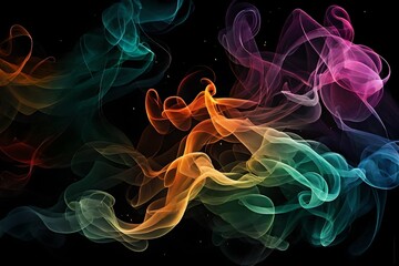 abstract colorful smoke generated by AI technology