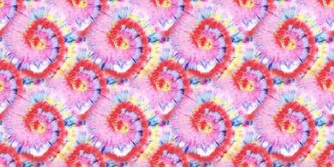 Girly Psychedelic Kaleidoscope. Seamless. Tye