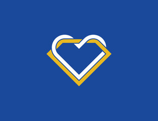Heart Diamond Logo Concept sign symbol icon Design Element. Jewellery, Love, Gem, Jewelry Logotype. Vector illustration template