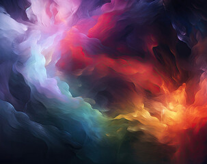 Modern background with vibrant colorful abstract smoke