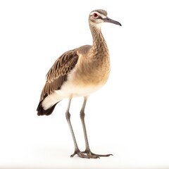 Obraz premium Whimbrel bird isolated on white background.