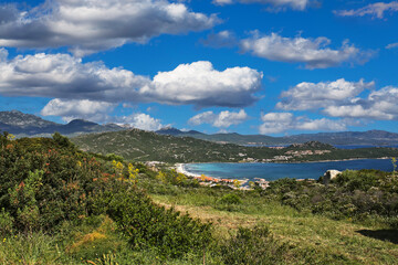 Fototapeta na wymiar Seascape of the coast of Sardinia Italy
