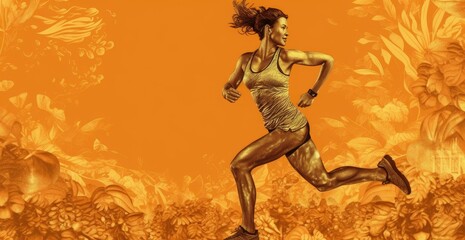 Fototapeta na wymiar healthy runner training
