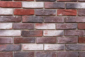 Red brick wall as a texture, background, pattern