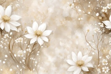 Obraz na płótnie Canvas white flowers background generated by AI technology