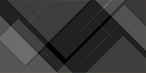 Modern minimalistic seamless black abstract background, Geometric stripe line on black, Black premium abstract background with luxury gradient geometric lines and stripes for design.