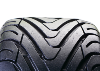 Close up of tire isolated