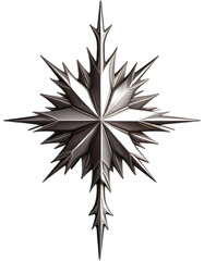 Fototapeta premium Star tree topper shiny illustration isolated on white background