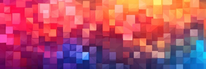 illustration of colorful abstract background, pixel art 8 - bit style, generative AI