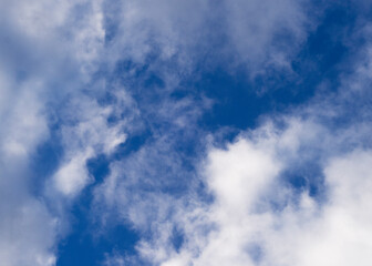 large lush clouds against a blue sky
