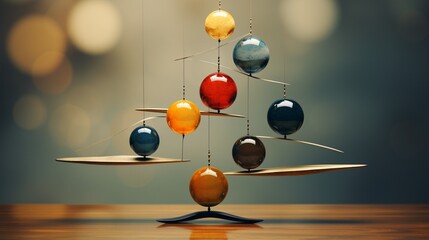 an abstract visualization of the idea of balance and equilibrium, ideal for creative use