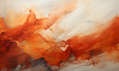 An abstract painting of different colors, in the style of red and amber, action paintings, yellow...