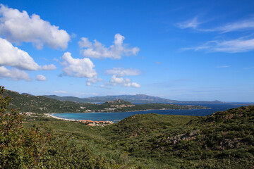 Fototapeta na wymiar Seascape of the coast of Sardinia Italy