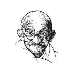 Mahatma Gandhi illustration 