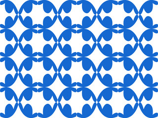 seamless pattern with blue flowers