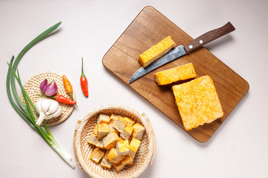 Oncom Is One Of The Traditional Staple Food From Sundanese Cuisene Of Indonesia. Fermented Food.